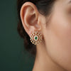 "Emerald Blossom Gold Earring", Lab Grown Diamond Earring