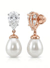 Beautiful Lab Created Pear Drop Diamond Earrings