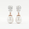 Beautiful Lab Created Pear Drop Diamond Earrings