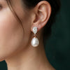 Beautiful Lab Created Pear Drop Diamond Earrings