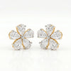 Flower Diamond Earring, Lab Made Diamond Earring