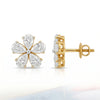 Flower Diamond Earring, Lab Made Diamond Earring