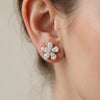Flower Diamond Earring, Lab Made Diamond Earring