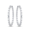 Hoop Long Circle Lab Diamond Earring