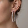 Hoop Long Circle Lab Diamond Earring