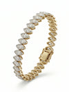 Marquise Diamonds Tennis Bracelet with Lab Grown Diamonds