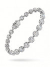 Hexagon-Cut Lab Diamond Tennis Bracelet