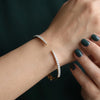 Minimalist Open Cuff Lab Grown Diamond Bangle in 18Kt Gold – Elegant Everyday Bracelet