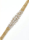 Floral Vine Lab Grown Diamond Bracelet in 18kt Gold – Elegant Marquise and Pear Cut Design
