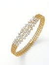 Floral Vine Lab Grown Diamond Bracelet in 18kt Gold – Elegant Marquise and Pear Cut Design