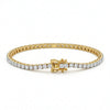 0.05 Carat Each Lab-Grown Diamond Tennis Bracelet, Delicate Gold Design