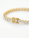 Elegant 0.07 Ct Each Lab-Grown Diamond Tennis Bracelet, Gold Design