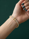 Elegant 0.07 Ct Each Lab-Grown Diamond Tennis Bracelet, Gold Design