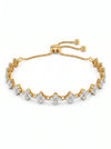 Lab Grown Diamond Adjustable Gold Bracelet