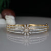 Elegant Floral Design Lab Grown Diamond Bracelet for Women in 18K Yellow Gold