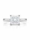 2.55 Carat Princess Shape Solitaire Lab Grown Diamond Engagement Ring