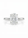 Simple Solitaire Oval Cut Lab Diamond Ring - 18KT GOLD