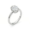 Simple Solitaire Oval Cut Lab Diamond Ring - 18KT GOLD