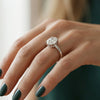 Simple Solitaire Oval Cut Lab Diamond Ring - 18KT GOLD
