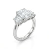 Cushion Cut 18KT White Gold Lab Grown Diamond Ring