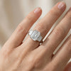 Cushion Cut 18KT White Gold Lab Grown Diamond Ring