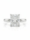 Lab Created Radiant Shaped Solitaire Diamond Ring