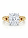 3.01 CT F VS1 IGI Cushion Shape Solitaire Diamond Ring
