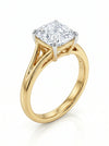 3.01 CT F VS1 IGI Cushion Shape Solitaire Diamond Ring