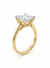 5.26 Carat Solitaire Princess Shape Engagement Diamond Ring
