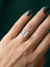 5.26 Carat Solitaire Princess Shape Engagement Diamond Ring