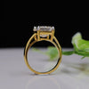 6.50CT Emerald Cut Lab Grown Diamond Solitaire Engagement Ring in 18K  Gold