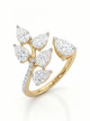 Beautiful Lab Created Diamond Engagement Ring In 18k Yellow Gold