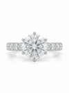4 CT F VS1 IGI Round Shape Bridal Lab Diamond Ring