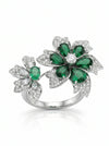 Gorgeous Palm leaf Ring with CVD Diamonds Lab Grown Diamond Engagement Ring