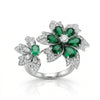 Gorgeous Palm leaf Ring with CVD Diamonds Lab Grown Diamond Engagement Ring