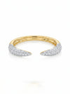 Lab-Grown Diamond Open Band Ring – Elegant Pave Design in Gold