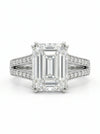5.03 CT F VS1 IGI Emerald Shape Solitaire Wedding Diamond Ring