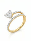 1 CT Heart Shape Lab Grown Diamond Ring