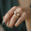 Fancy Lab Grown Diamond Ring-18KT Gold
