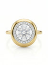 2 carat E VVS2 IGI Certified Round Lab Diamond With Halo Engagement Ring