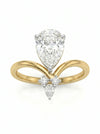 Pear-cut lab-grown diamond Ring, set in sleek yellow gold — perfect for engagements, promises, or everyday elegance.