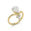 Pear-cut lab-grown diamond Ring, set in sleek yellow gold — perfect for engagements, promises, or everyday elegance.