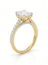 Aurora solitaire Radiant Shape Lab Made Diamond Wedding Ring