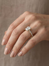 Aurora solitaire Radiant Shape Lab Made Diamond Wedding Ring