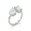 Lab-Grown Diamond Toi et Moi Ring – Pear And Emerald Cut in Gold