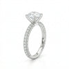 1.22 carat Solitaire Lab Grown Diamond Ring With Pave Setting