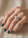 1.22 carat Solitaire Lab Grown Diamond Ring With Pave Setting