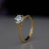 Round Solitaire Lab Grown Diamond Ring in 14K Gold – Classic Engagement Ring