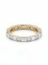 Elegant Lab Grown Diamond Eternity Band | Gold Setting with Baguette and Round Diamonds
