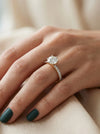 2.58 Carat Solitaire Lab Grown Diamond Engagement Ring With Pave Band